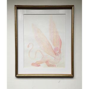 Jean-marie Fievez (1949-2007). "cherubin". Pencil. 1970s.