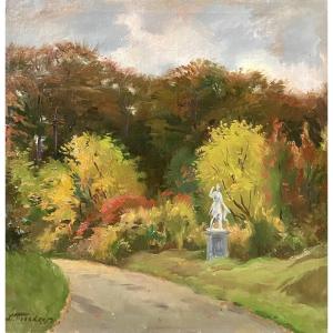 Leonid Frechkop. (moscow 1897-brussels 1982). "autumn In The Royal Park Of Brussels". 1930s