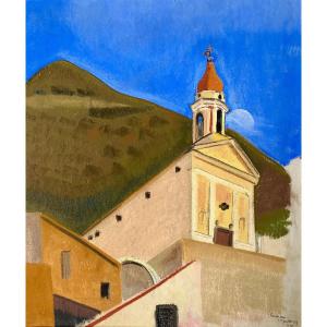 Zoum Walter(|1902 - 1974). Pastel. “luceram”. 1929.