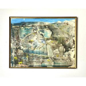 Henri Litt (andrimont, 1898-verviers, 1984). "lyrical Abstraction". 1950s-60s.