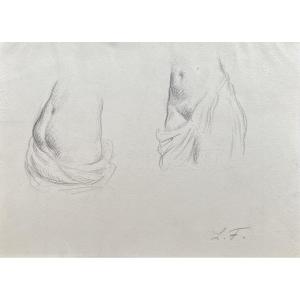Leonid Frechkop (moscow, 1897-brussels, 1982). Drawing. "study Of Nudes". 1930s.