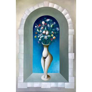 Paul Dufrane (1922 - 1999). "the Faithful Amanita". 1969. Surrealism.