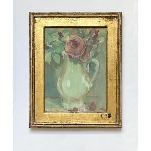 Victor Creten (1878-1966). “roses.” Gouache. Around 1910-20.