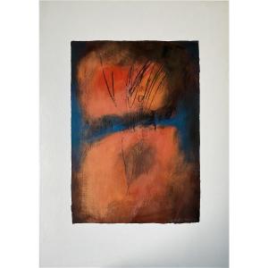 Costa Lefkochir, Heraklion (greece) 1952. "abstraction". Paros. Mixed Media.