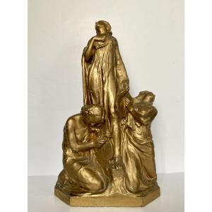 Frans De Roeck (antwerp 1889-1968) "allegory Of Music". Studio Plaster Cast. Symbolism.