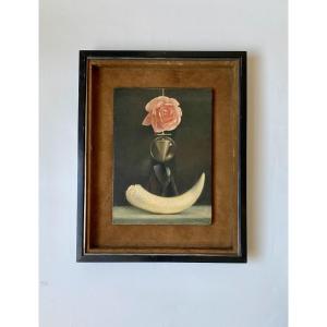 Jean-claude Janet (paris, 1918-2008) "allegory Of The Earth". Frame By Claude De Muzac.