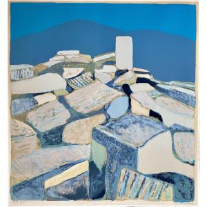 Roger Mühl (1929 Geudertheim - 2008 Mougins). “mougins”. Lithography.