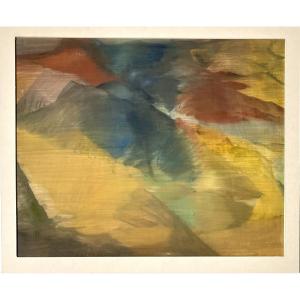 Govind Madhav Solegaonkar (1912-1986). "eruptions". Gouache. Indian School. 1930s-40s.