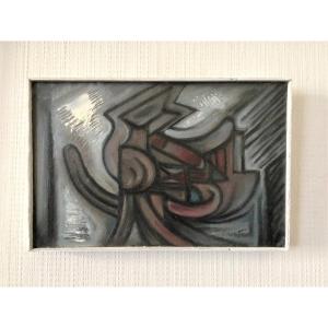 Fernand Carette (1921-2005). "love Has Climbed Into My Gondola". 1960s. Abstraction;