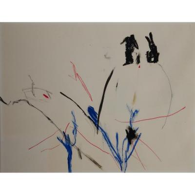 Pastel. Jean De La Fontaine. Abstract Art.1986.