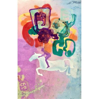Albert Debois. "psychedelic Horseman". 1965.