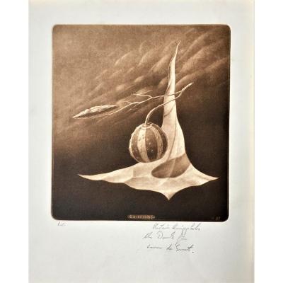 Martin Knipphals (born 1953). Surrealism. 1982. German School.