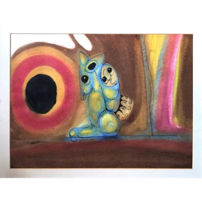 Hargreaves Ntukwana (south Africa 1938-1998). Around 1970. Mixed Media.