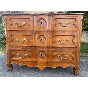 18th Century Walnut Crossbow Commode 
