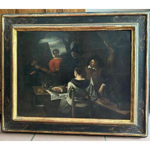 Dutch School Representing A Scene Of Life