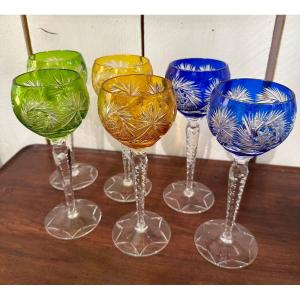 Suite Of 6 Bacarat Crystal Wine Glasses