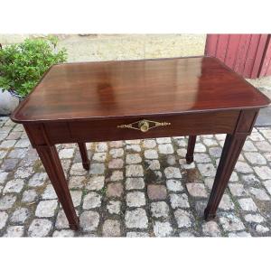 Louis XVI Period Cuban Mahogany Cabaret Writing Table