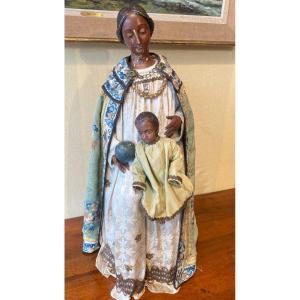 Vierge Noire à L’enfant époque 18 éme