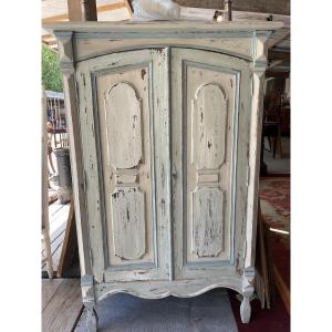 Small Louis XVI Style Repainted Wooden Cabinet