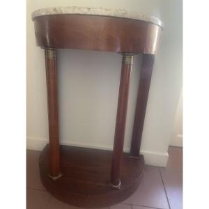 Small Console In Blond Mahogany From The Empire Period 