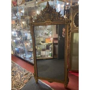 Louis XVI Style Mirror In Gilded Wood From The Bardié House In Bordeaux