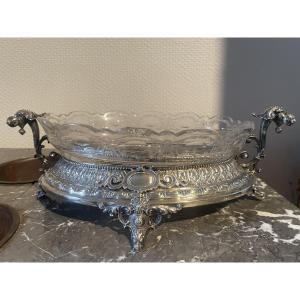Silver And Crystal Planter