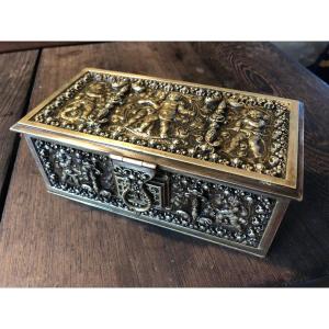 Bronze Box Decorated With Puttis