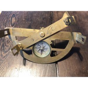 Graphometer A Pinnules In Bronze Signed Meurand Paris 18 Eme Century