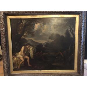 Table 18th Animated Scene Bather And Cupid