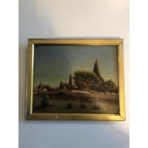 Painting Of The St. Eutrope Gardens In Orange