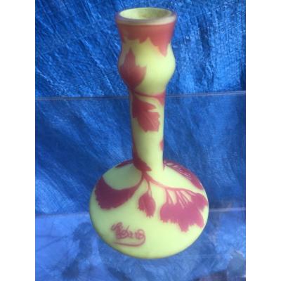 Glass Paste Vase Signed Richard