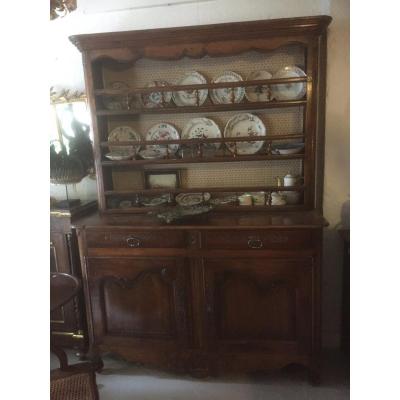 Buffet Dresser Two Doors Louis Quinze Merisier
