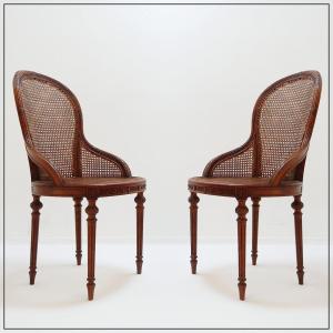 Pair Of Louis XVI Style Mahogany Armchairs – Early 20th Century