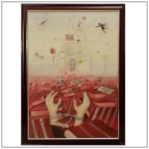 Miroslav Krofián "victory Of Ideology" Contemporary Painting On Canvas - Czech
