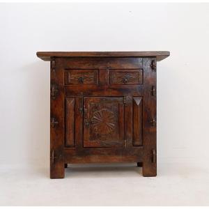 20th Century Spanish Rustic Sideboard - 2 Drawers