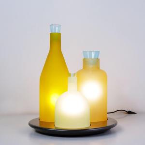 Italian Murano Glass Table Lamp "bacco 1-2-3" By Gido Rasati For Itre - 1980