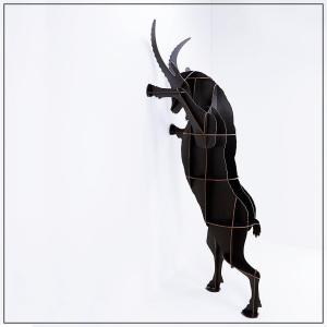 Fausto "ibex" Brushed Black Wall Storage By Ibride - Benoit Convers - France