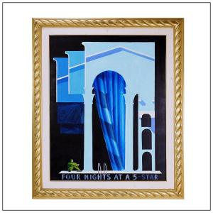Carlos Grippo (uruguay 1946) “tepidarium” Oil On Canvas - Signed