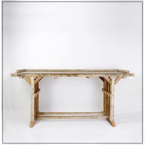 Large Brutalist Console In Beautifully Patinated Wood
