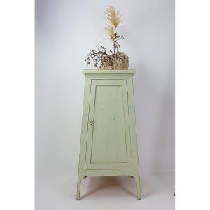 Vintage Storage Unit In Water Green Patinated Wood