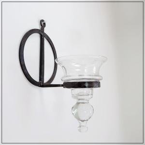 Wrought Iron And Glass Candle Lantern By Bertil Vallien For Boda