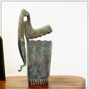 Vintage Bronze Sculpture Stamped Pl 87
