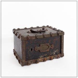Antique Bauche Incombustible Cast Iron Safe From Northeastern France, 1865