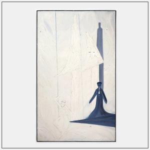 "the Dance Of Time" R. Londot, Painting On Canvas - Belgium 1968