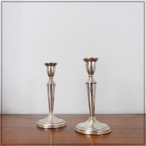 Pair Of Silver Candlesticks