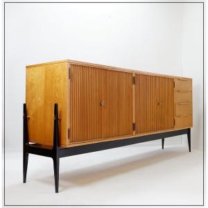 Alfred Hendrickx Sideboard With Four Doors And Four Drawers (circa 1956)