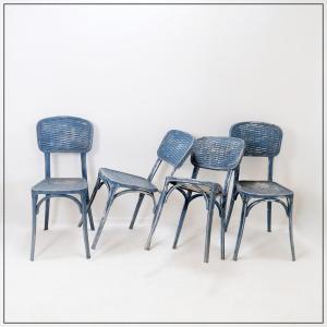 Set Of 3 + 1 Chairs From The House "salon De Provence" By Gaston Viort - 1930s