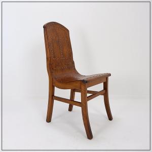 Perforated Plywood Church Chairs, 1920s