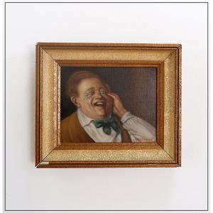 Max Verveert (19th-20th Century) Portrait - Oil On Canvas Signed Lower Right 