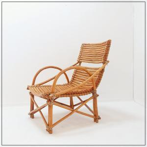  Vintage Bamboo Armchair - 20th Century